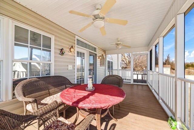 102 Shawn Cir, Staunton, VA 24401 - sunroom with a ceiling fan and a wealth of natural light