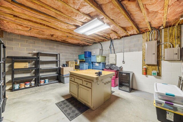 102 Shawn Cir, Staunton, VA 24401 - unfinished below grade area with electric panel and concrete block wall