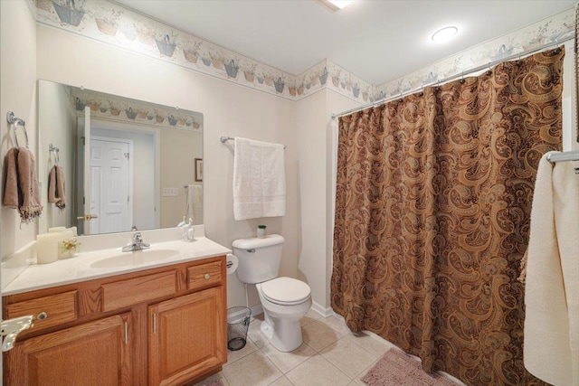 102 Shawn Cir, Staunton, VA 24401 - full bath featuring toilet, tile patterned flooring, vanity, and curtained shower