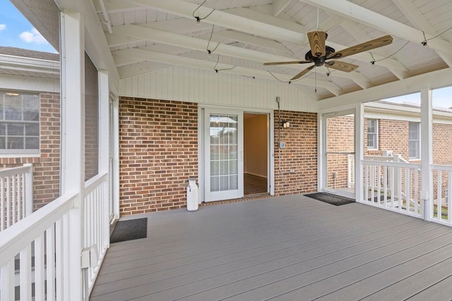 5 Granary Rd, Verona, VA 24482 - deck featuring ceiling fan