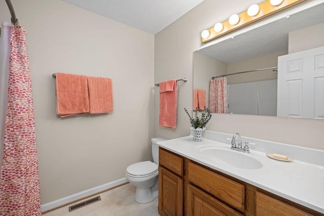 5 Granary Rd, Verona, VA 24482 - bathroom featuring vanity, toilet, baseboards, and a shower with shower curtain