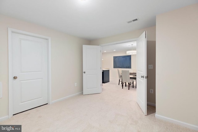 10621 Afton Grove Ct, Fredericksburg, VA 22408 - interior space featuring light carpet, baseboards, and visible vents