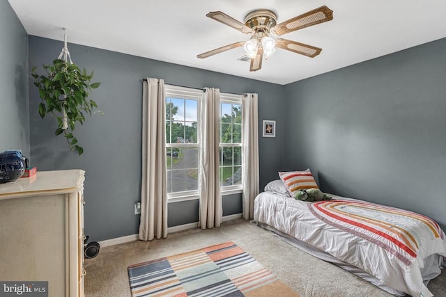 10101 Westover Ct, Fredericksburg, VA 22408 - bedroom featuring carpet flooring, baseboards, and a ceiling fan