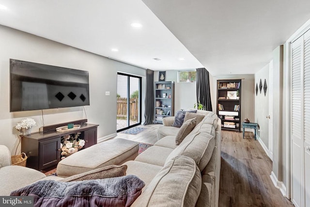 10101 Westover Ct, Fredericksburg, VA 22408 - living room with wood finished floors, baseboards, and recessed lighting