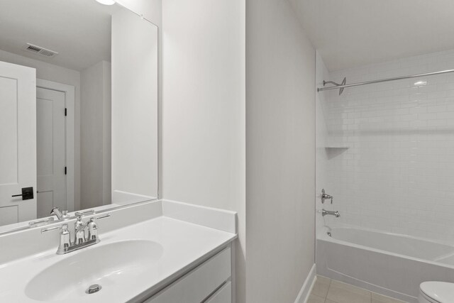 3251 Preston Shore Dr Unit 18E, Rockingham, VA 22801 - full bath featuring tile patterned flooring, baseboards, vanity,  shower combination, and toilet