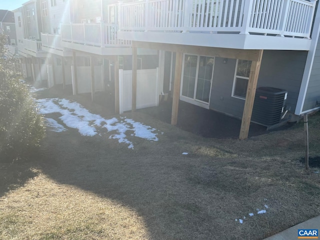 view of home's exterior featuring a patio and central AC