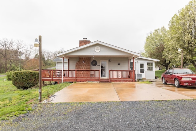 1627 Barbershop Rd, Edinburg, VA 22824 - bungalow-style home featuring covered porch and a chimney