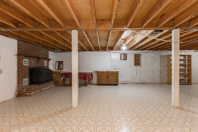 1627 Barbershop Rd, Edinburg, VA 22824 - basement featuring light floors and visible vents