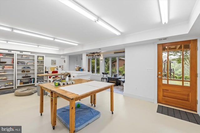 103 Castleton Ford Rd, Castleton, VA 22716 - dining room with plenty of natural light and concrete flooring