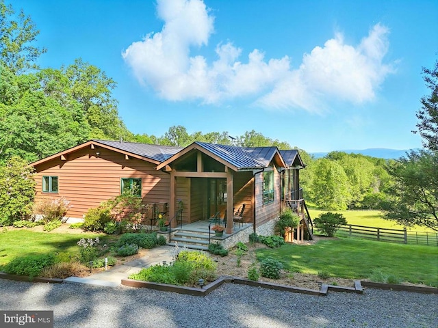 103 Castleton Ford Rd, Castleton, VA 22716 - view of front of house featuring covered porch, a standing seam roof, and metal roof