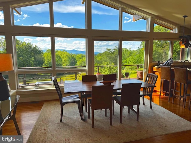 103 Castleton Ford Rd, Castleton, VA 22716 - dining room with wood finished floors and a mountain view