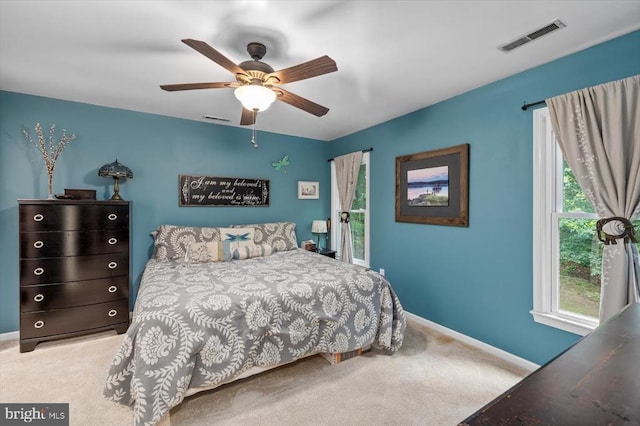 1218 Heatherbrook Ct, Fredericksburg, VA 22407 - carpeted bedroom with baseboards and ceiling fan