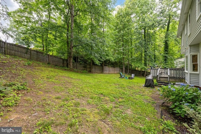 1218 Heatherbrook Ct, Fredericksburg, VA 22407 - view of yard featuring a deck