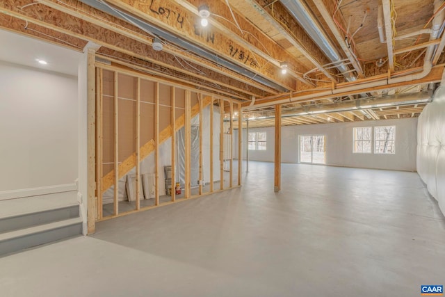 view of basement