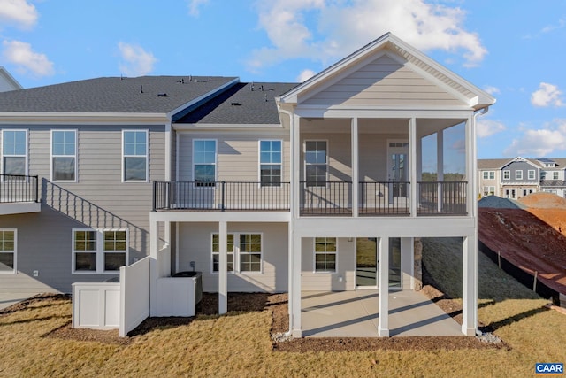 403 Bayberry Ln, Zion Crossroads, VA 22942 - rear view of house with a patio area and a lawn