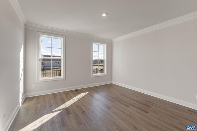 403 Bayberry Ln, Zion Crossroads, VA 22942 - spare room with crown molding and wood finished floors