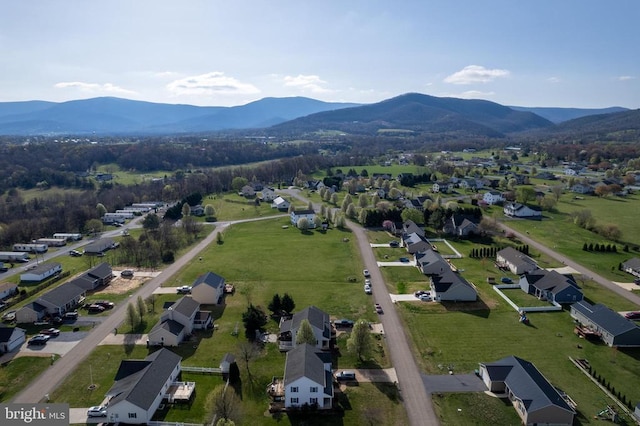 114 Wanda St W, Stanley, VA 22851 - aerial view of property's location featuring a mountain backdrop and nearby suburban area