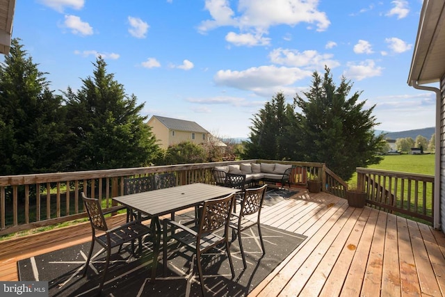 114 Wanda St W, Stanley, VA 22851 - wooden deck featuring outdoor dining space