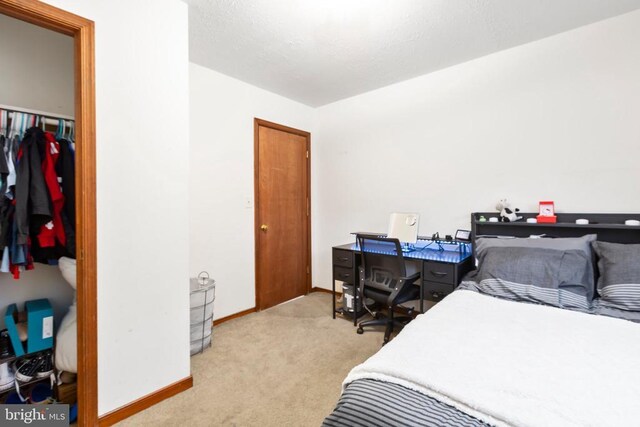 11404 Warner Dr, Fredericksburg, VA 22407 - bedroom with carpet flooring, a closet, and baseboards