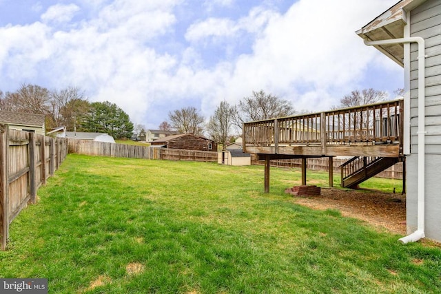 11404 Warner Dr, Fredericksburg, VA 22407 - view of yard with a deck and stairs