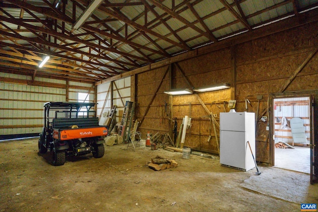 912 Shores Rd, Palmyra, VA 22963 - garage featuring freestanding refrigerator