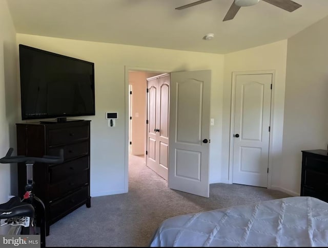 2437 Drake Ln, Fredericksburg, VA 22408 - carpeted bedroom with baseboards and a ceiling fan