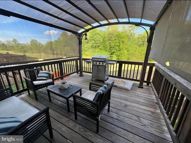2437 Drake Ln, Fredericksburg, VA 22408 - deck with a grill and an outdoor living space