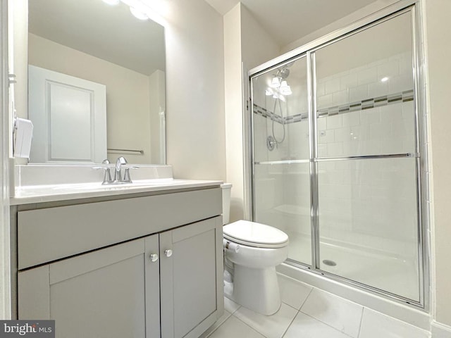 8525 Laroque Run Dr, Fredericksburg, VA 22407 - full bath with tile patterned flooring, a stall shower, toilet, and vanity