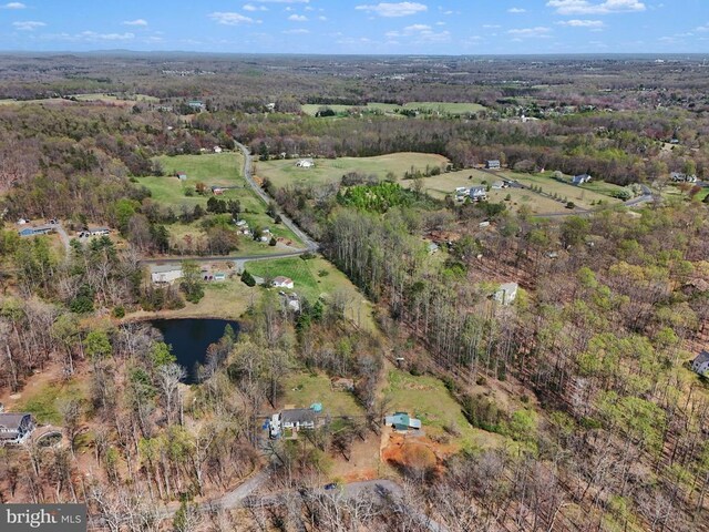 19303 Frazier Rd, Culpeper, VA 22701 - aerial overview of property's location with a forest and a large body of water