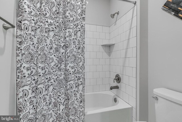 10115 Premier St, Fredericksburg, VA 22408 - bathroom featuring toilet and shower / bath combination with curtain