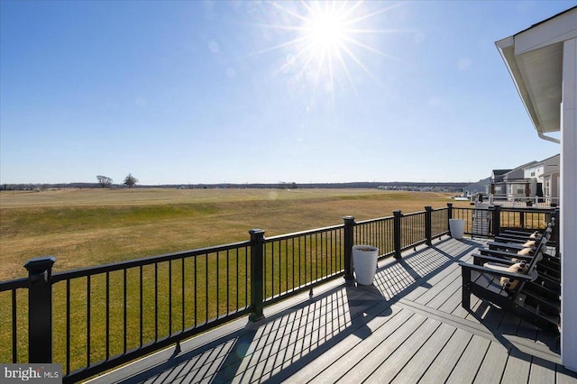 10115 Premier St, Fredericksburg, VA 22408 - wooden deck featuring a rural view and a lawn