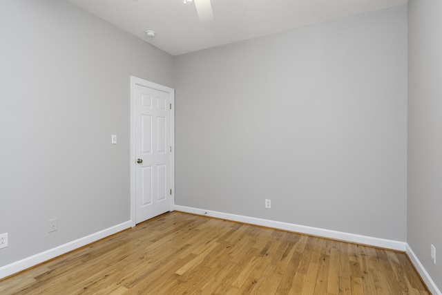 173 Valley View Ave, Mount Sidney, VA 24467 - empty room featuring baseboards, light wood-type flooring, ceiling fan, and a smoke detector