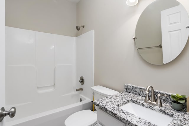 173 Valley View Ave, Mount Sidney, VA 24467 - full bathroom featuring toilet, vanity, and bathtub / shower combination