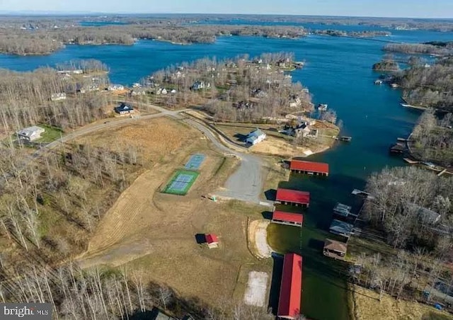 drone / aerial view of a nearby body of water