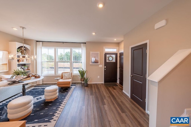 3018 Horizon Rd, Charlottesville, VA 22902 - entryway featuring wood finished floors, baseboards, and recessed lighting