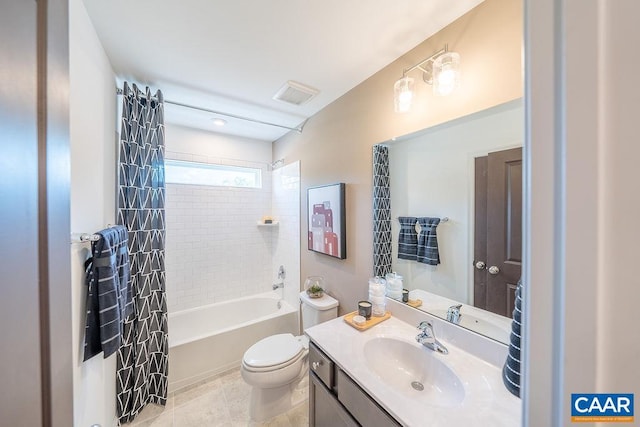 3018 Horizon Rd, Charlottesville, VA 22902 - full bath with vanity, toilet, washtub / shower combination, and tile patterned flooring
