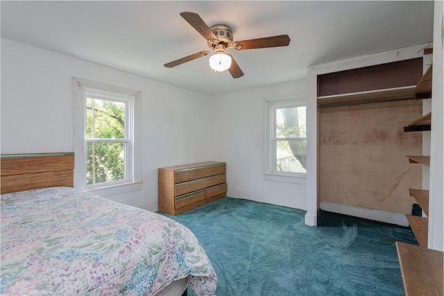 56 Grindstone Rd, Bridgewater, VA 22812 - carpeted bedroom featuring ceiling fan and a closet
