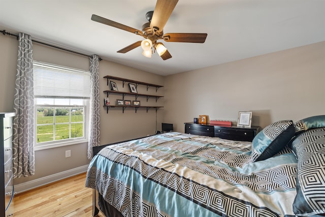 23 Joy Ln, Fishersville, VA 22939 - bedroom with wood finished floors, baseboards, and ceiling fan