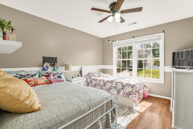 96 Lofty Cir, Stuarts Draft, VA 24477 - bedroom featuring wood finished floors and ceiling fan