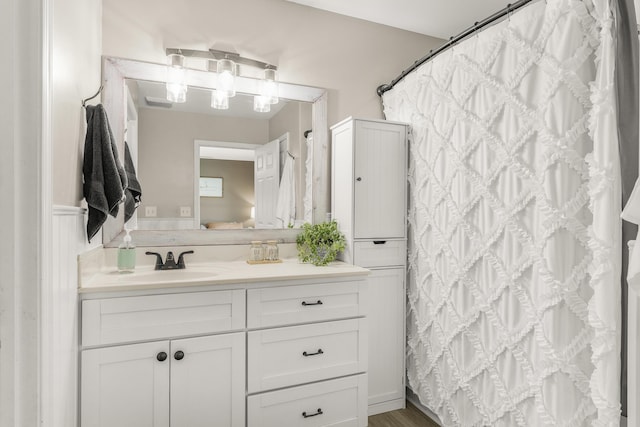 96 Lofty Cir, Stuarts Draft, VA 24477 - bathroom with vanity and a shower with shower curtain