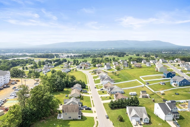 96 Lofty Cir, Stuarts Draft, VA 24477 - aerial view of property and surrounding area with a mountain backdrop and nearby suburban area
