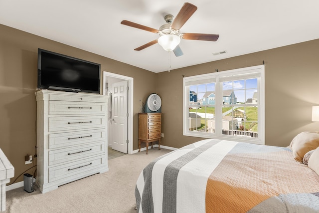 96 Lofty Cir, Stuarts Draft, VA 24477 - bedroom featuring light carpet and a ceiling fan