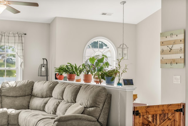96 Lofty Cir, Stuarts Draft, VA 24477 - living area featuring ceiling fan