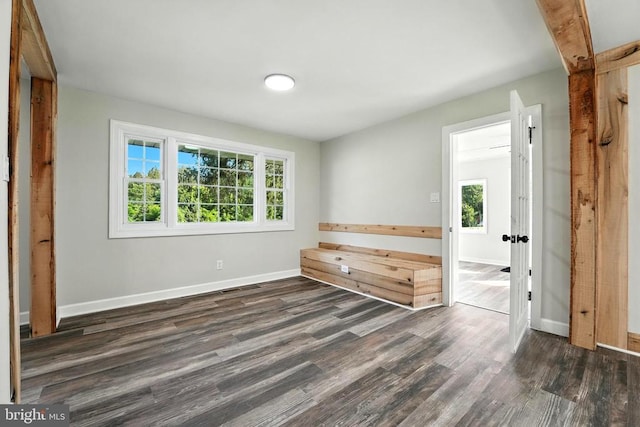 9377 General Winder Rd, Rapidan, VA 22733 - unfurnished bedroom with multiple windows and dark wood-type flooring