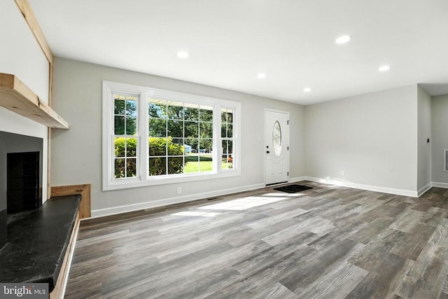 9377 General Winder Rd, Rapidan, VA 22733 - unfurnished living room featuring wood finished floors and recessed lighting