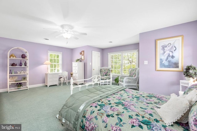 11306 Stonewall Jackson Dr, Spotsylvania, VA 22551 - bedroom with baseboards, ceiling fan, and carpet