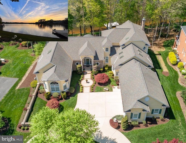 11306 Stonewall Jackson Dr, Spotsylvania, VA 22551 - aerial view at dusk of a water view