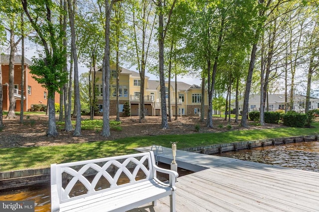 11306 Stonewall Jackson Dr, Spotsylvania, VA 22551 - dock area with a residential view and a water view