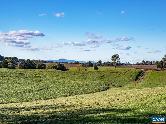 view of yard with a rural view