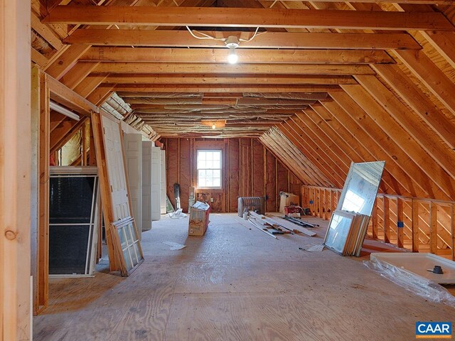 view of attic